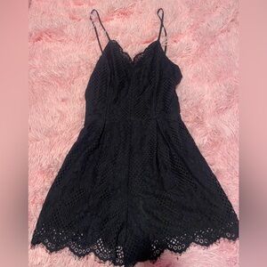 Black Lace Romper